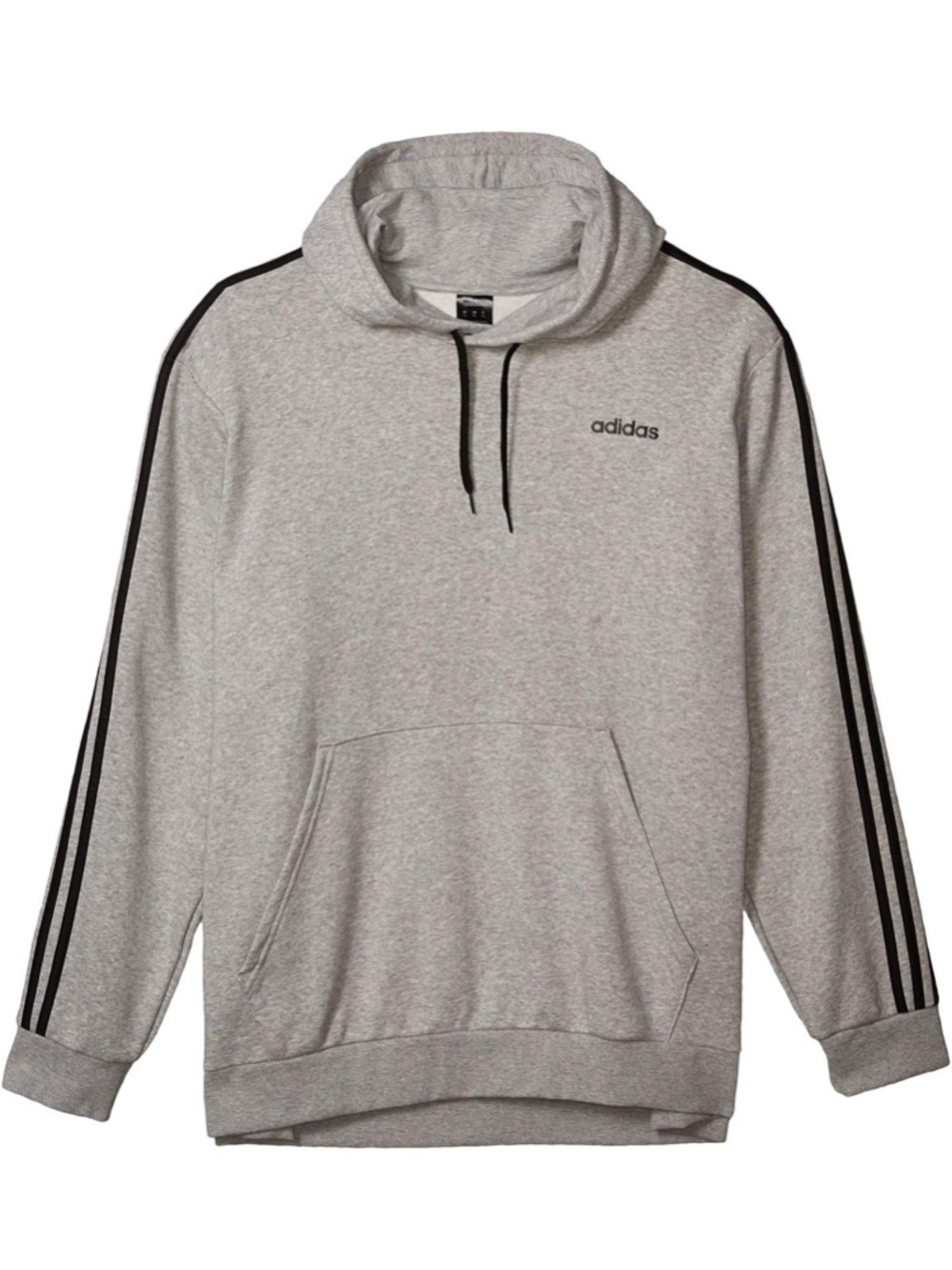 Adidas Essentials 3-Stripes Hoodie Medium Grey Heather 4XL NWT 🖤✨